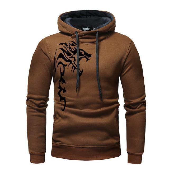 Abstract Lion Logo Hoodie For Men Sweatshirt