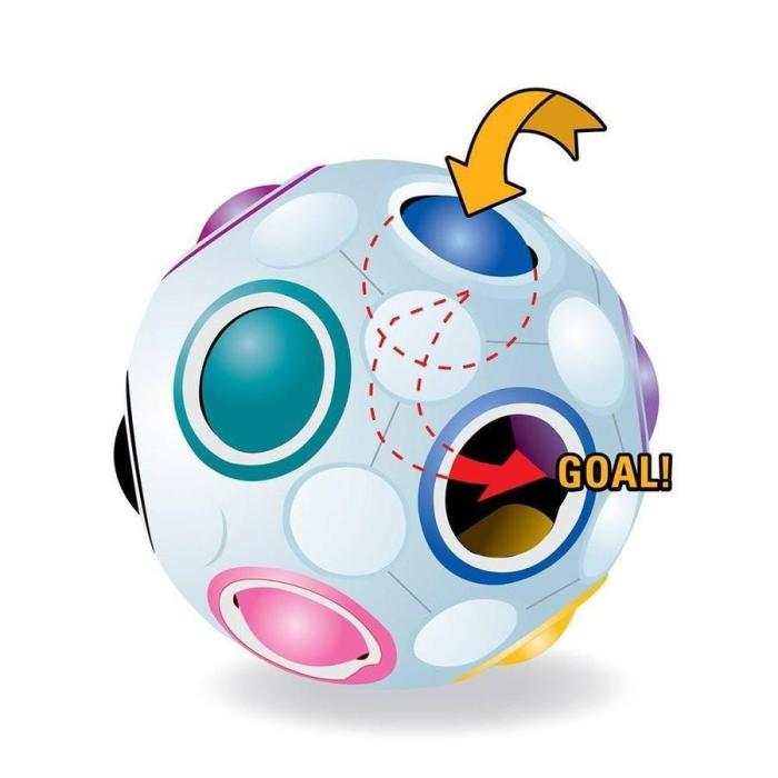 Magic Rainbow Ball Press Football Cube