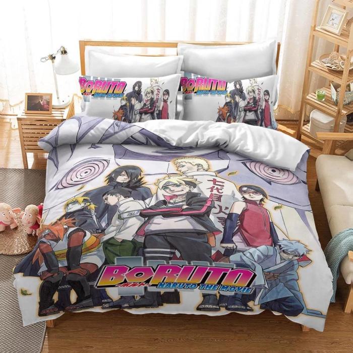 Cosicon Anime Naruto Cosplay Duvet Cover Set Halloween Christmas Quilt Cover