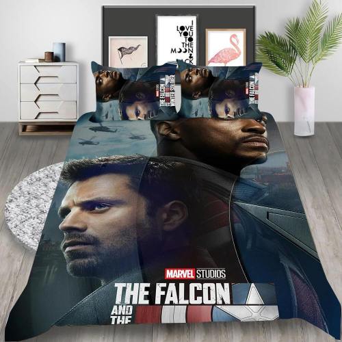 The Falcon And The Winter Soldier Cosplay Bedding Set Duvet Cover Pillowcases Halloween Home Decor