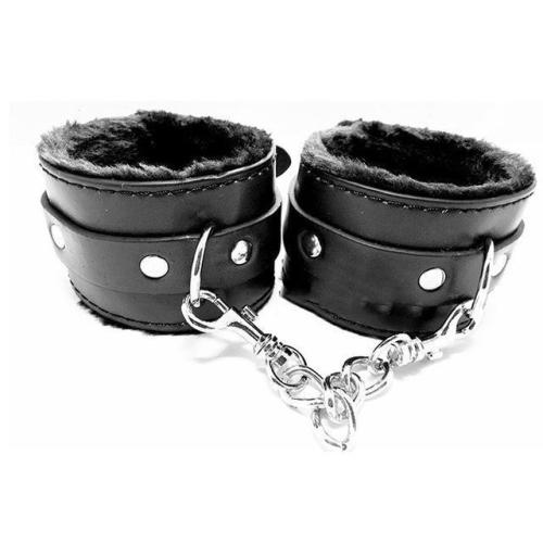 Black Fur Lined Cuffs