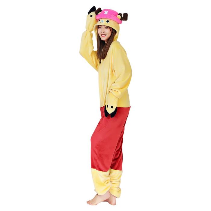 Anime One Piece ·Chopper Pajama Adult Unisex Onesies Polyester Sleepwear Pyjamas Halloween Carnival Costume Cosplay Costume