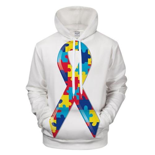 Autism Support 3D - Sweatshirt, Hoodie, Pullover - Support Autism Awareness Movement