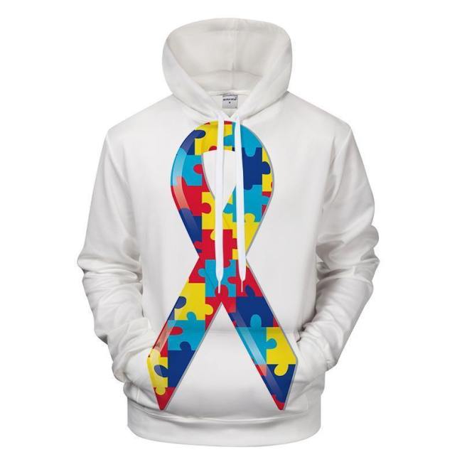 Autism Support 3D - Sweatshirt, Hoodie, Pullover - Support Autism Awareness Movement