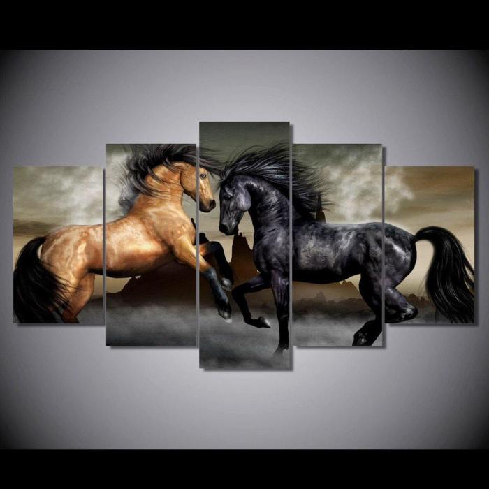 Hd Printed Horses Canvas
