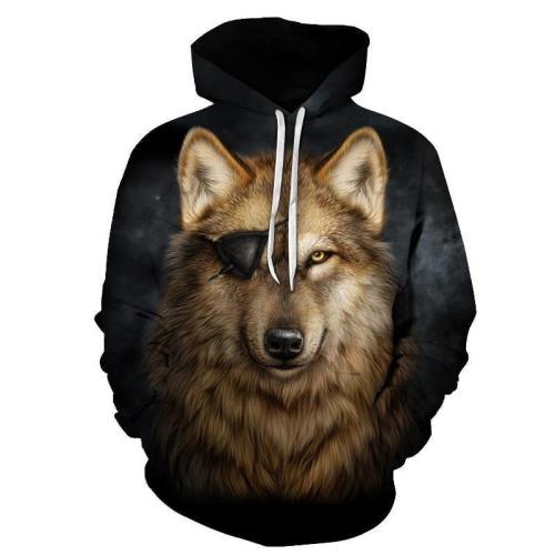Pirate Wolf 3D Sweatshirt, Hoodie, Pullover