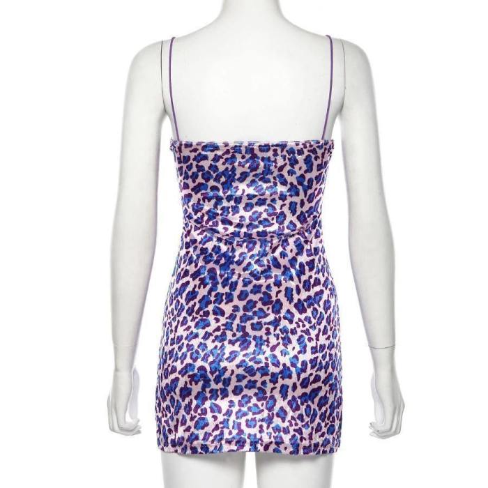 Purple Leopard Velour Dress