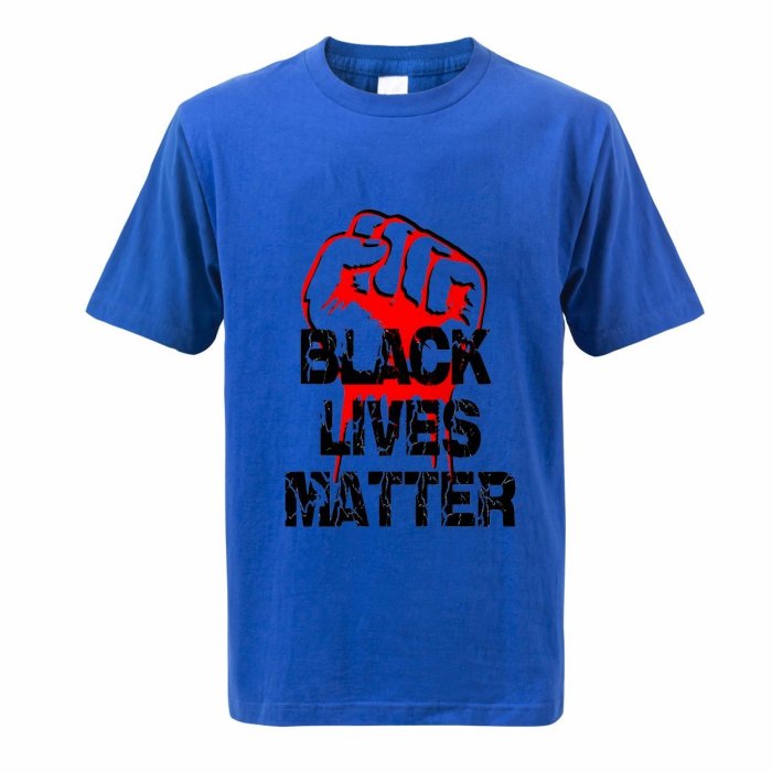 Black Lives Matter Tees  Summer Men O-Neck Tees Black T-Shirt