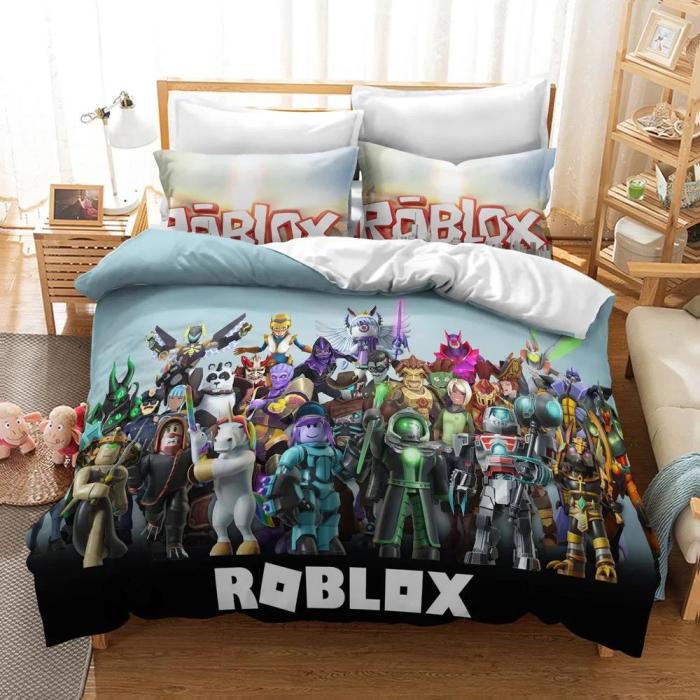 Game Roblox Dynablocks Cosplay Bedding Set Duvet Cover Pillowcases Halloween Home Decor