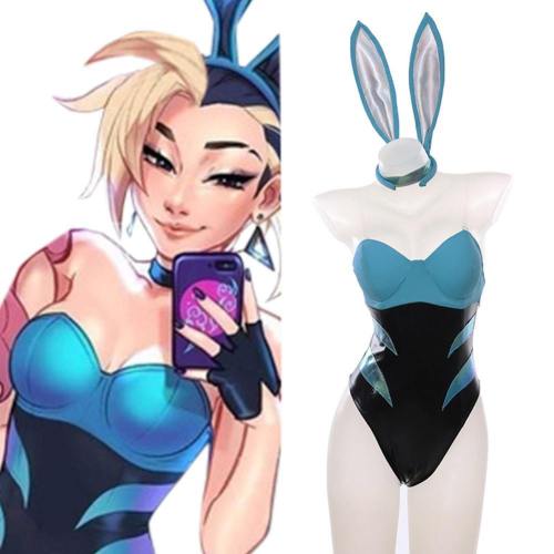 League Of Legends Lol Kda Groups Akali The Rogue Assassin Bunny Girl Jumpsuit Outfits Halloween Carnival Suit Cosplay Costume