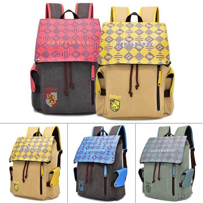 Harry Potter School Of Wizardry Cosplay Canvas Backpack Halloween Bag