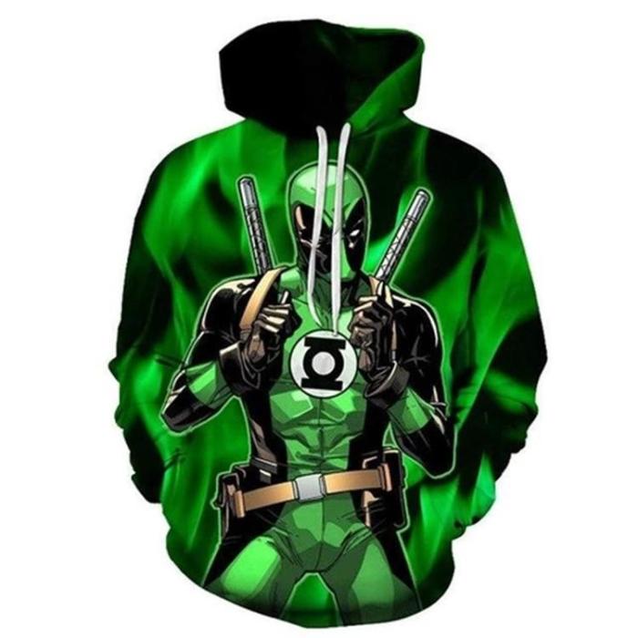 Dc Detective Comics Green Lantern Alan Scott Movie Cosplay Unisex 3D Printed Hoodie Sweatshirt Pullover