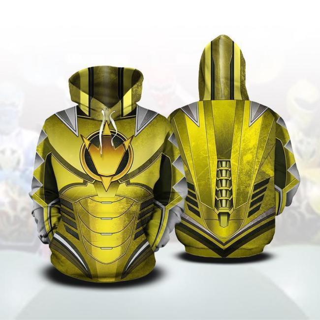 Gold Power Rangers Tv Movie Unisex 3D Printed Hoodie Pullover Sweatshirt