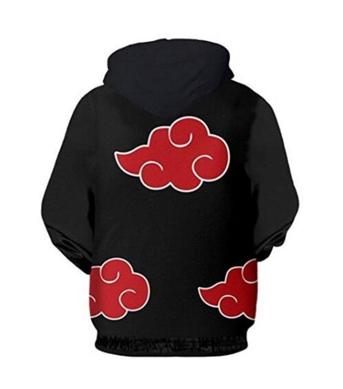 Unisex Akatsuki Organization Uchiha Itachi Hoodies Naruto Pullover 3D Print Jacket Sweatshirt