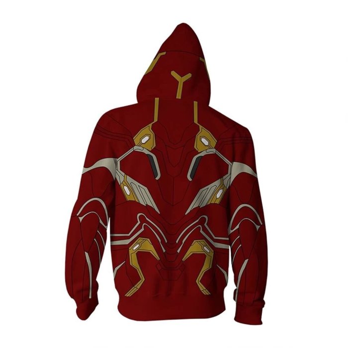 Avengers Movie Iron Man Style 6 Cosplay Unisex 3D Printed Hoodie Sweatshirt Jacket With Zipper