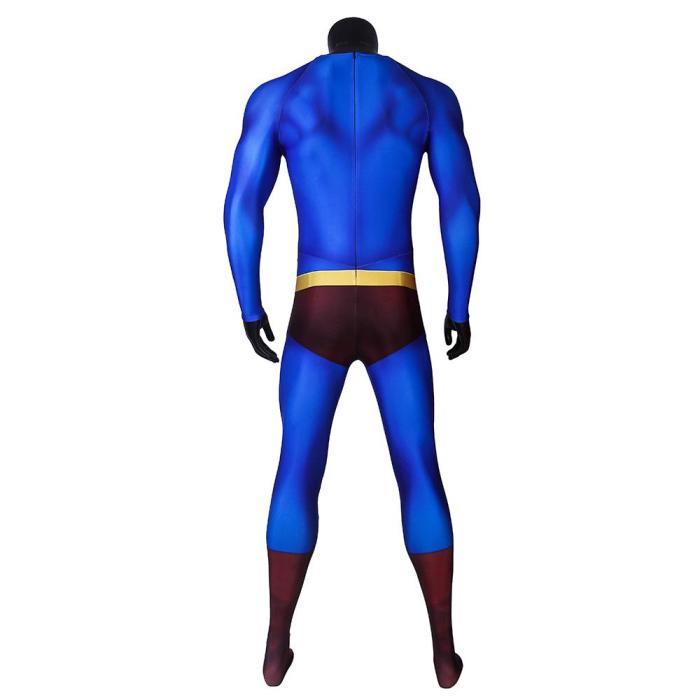 Superman Clark Kent Superman Returns Jumpsuit Cosplay Costume -