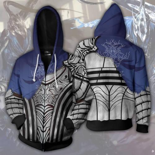 Dark Souls Game Conjurer Vagrant Cosplay Unisex 3D Printed Hoodie Sweatshirt Jacket With Zipper