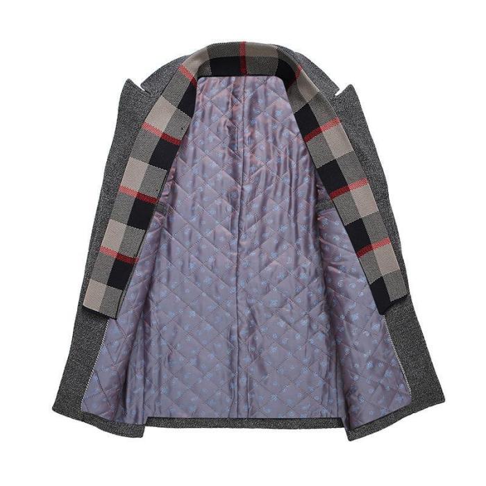 Men'S Fashion Warm Scarf Thick Woolen Coat