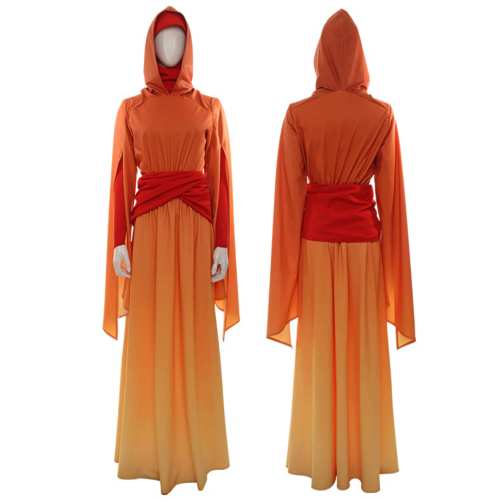 Star Wars Queen Padme Amidala Handmaiden Gown Dress Cosplay Costume