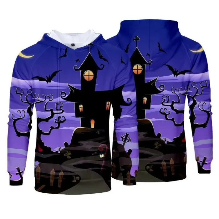 Halloween Horror Witch Print Fashion Hoodies