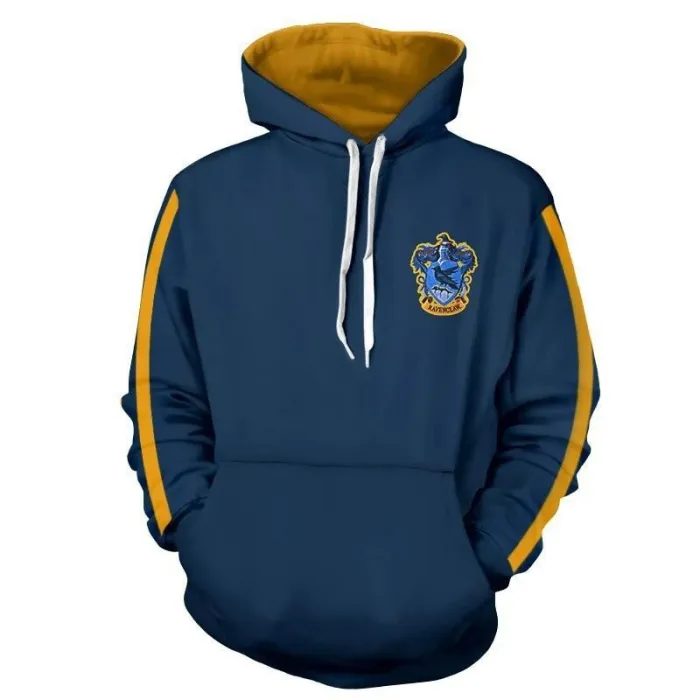 Blue Harry Potter Series Movie Unisex 3D Printed Hoodie Pullover Sweatshirt