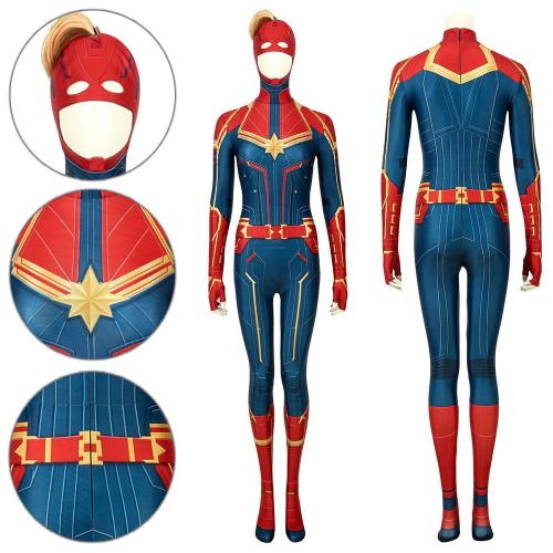 Carol Danvers Jumpsuit Cosplay Costume -
