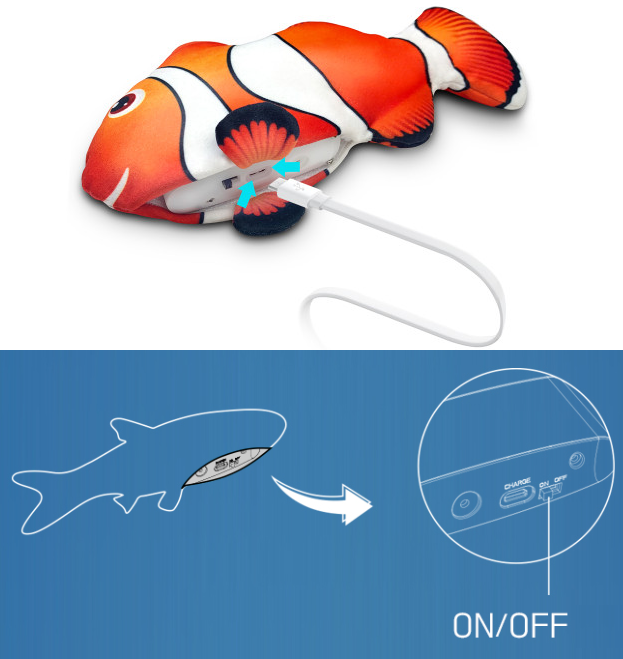 Vibrating Interactive Fish Toy