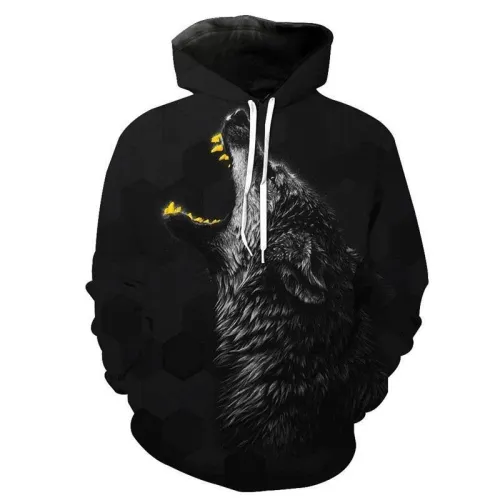 Growling Wolf 3D Hoodie