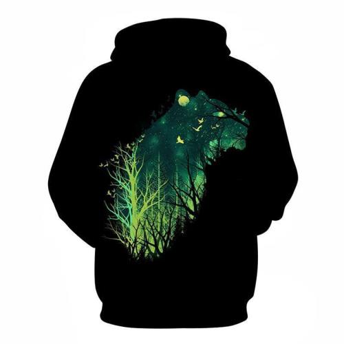 Glowy Night 3D - Sweatshirt, Hoodie, Pullover