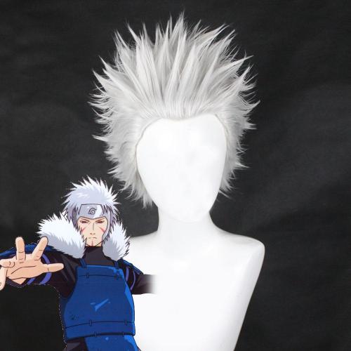 Tobirama Senju From Naruto Halloween Silver White Cosplay Wig