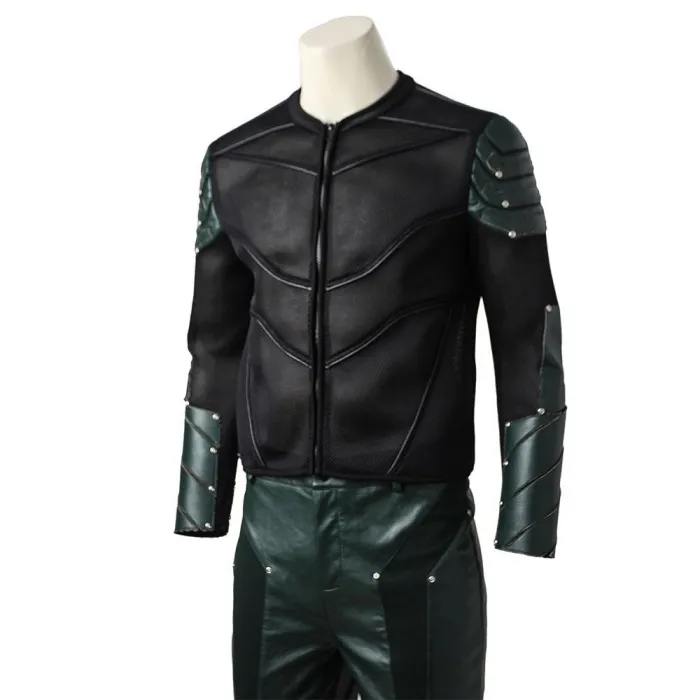 Oliver Queen Arrow Green Arrow Season 5 Cosplay Costume - Not Including Boots