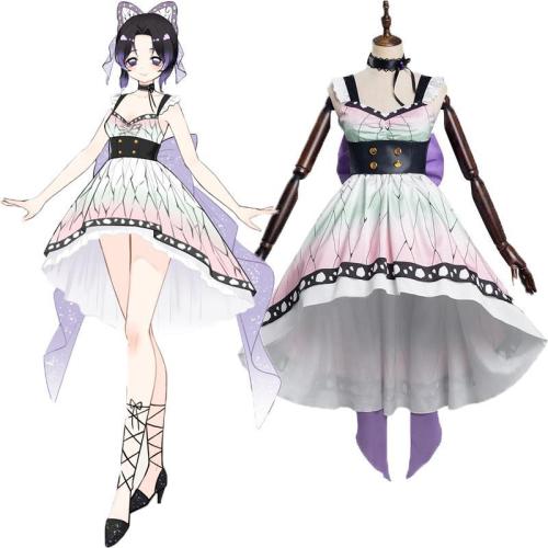 Demon Slayer Kochou Shinobu Lolita Dress Halloween Carnival Suit Cosplay Costume