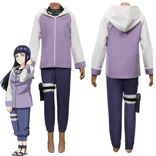 Anime Naruto-Hinata Hyuga Kids Children Outfits Halloween Carnival Costume Cosplay Costume