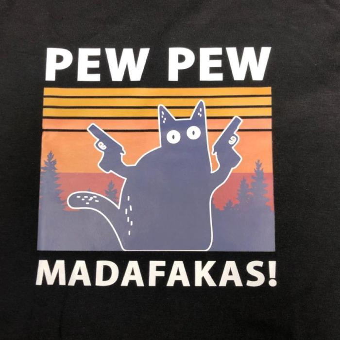 Funny Cat Print Humor T-Shirt