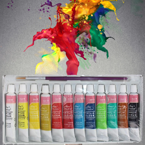 12 Color Acrylic Paints Set