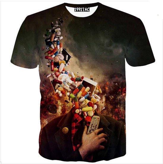 Hipster Addictions 3D T-Shirt V8