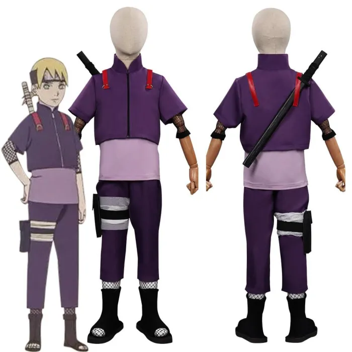 Boruto -Naruto Yamanaka Inojin Outfits Kids Children Halloween Carnival Suit Cosplay Costume