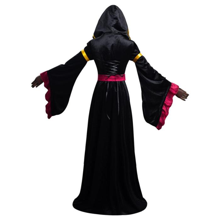 Vampire Witch Long Dress Medieval Middle Ages Party Performance Dresses Halloween Carnival Suit Cosplay Costume