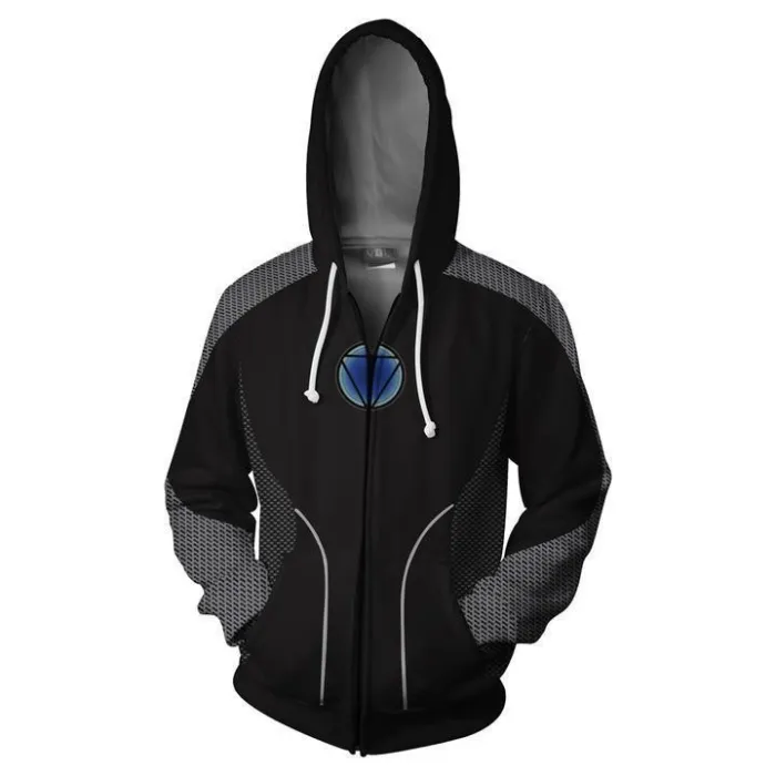 Avengers Movie Iron Man Style 7 Cosplay Unisex 3D Printed Hoodie Sweatshirt Jacket With Zipper