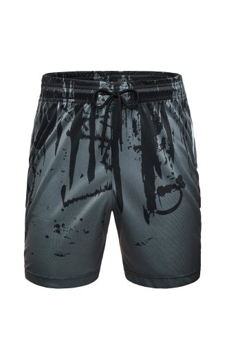 Men'S Fitness Short Pants Quick Dry Summer Print Casual