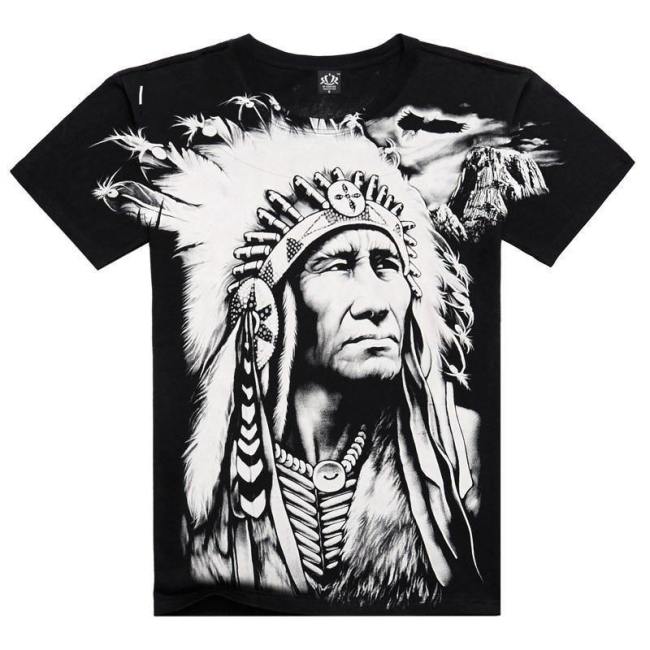 Exclusive Native American Black & White T-Shirt