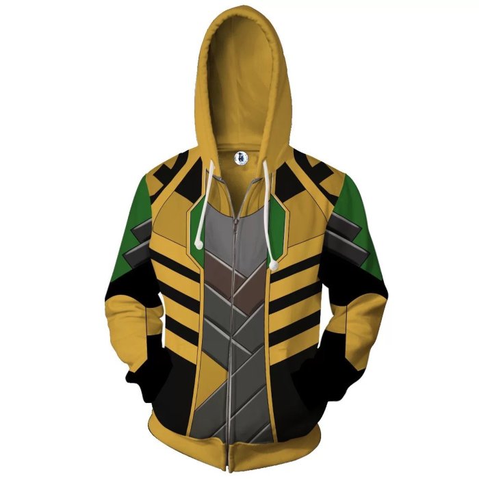 Loki Season 1 Hoodie Sweater Jacket Cosplay Costume For Adult