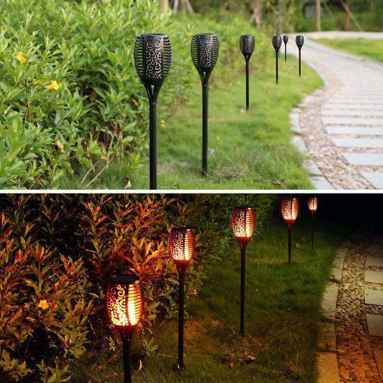 Solar Flame Flickering Lamp Torch