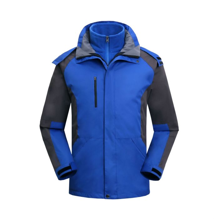 Two-Piece Sports Outdoor Hardshell Jacket Polar Fleece Windbreaker For Men