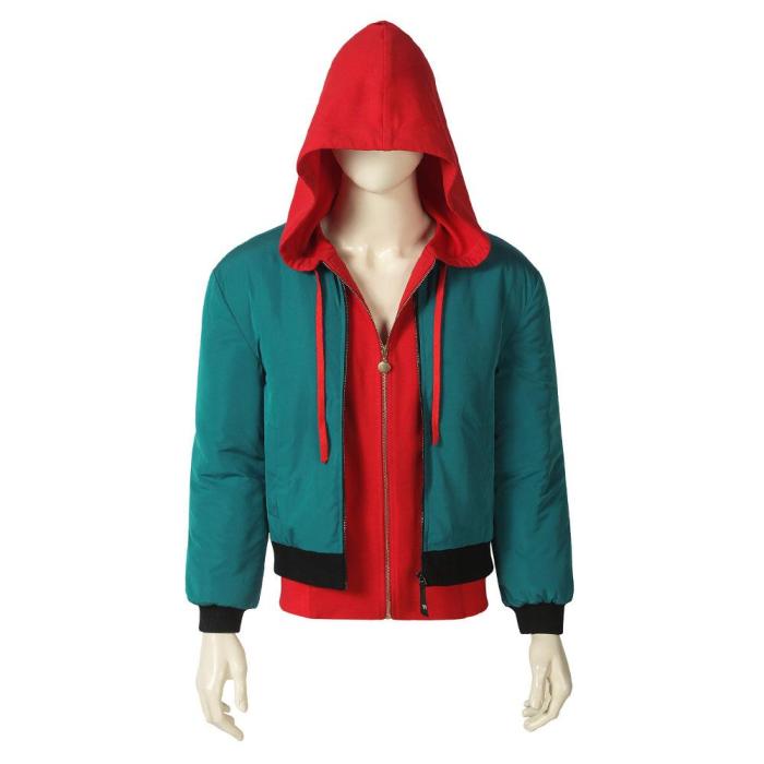 Miles Morales Spider-Man: Into The Spider-Verse Hoodie Jumpsuit Cosplay Costume -