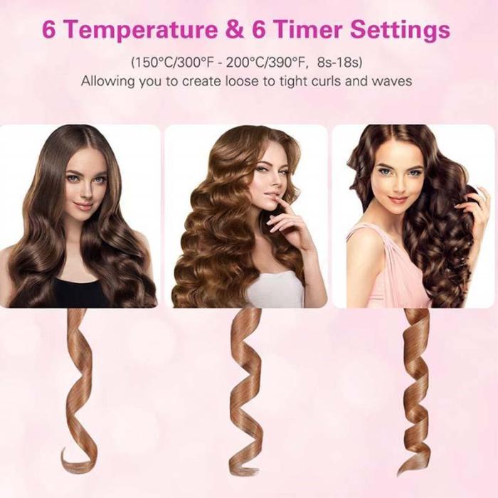 Wireless Portable Rotating Ceramic Hair Curler