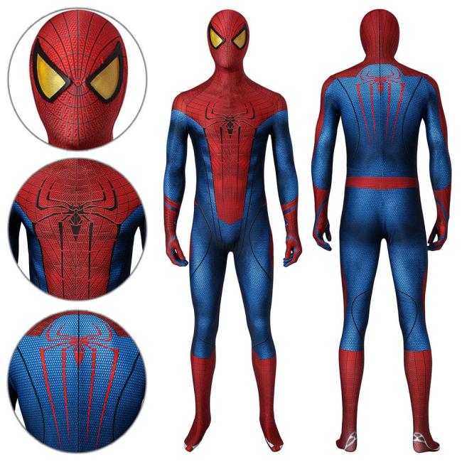 Spider-Man Peter Parker The Amazing Spider-Man Jumpsuit Cosplay Costume -