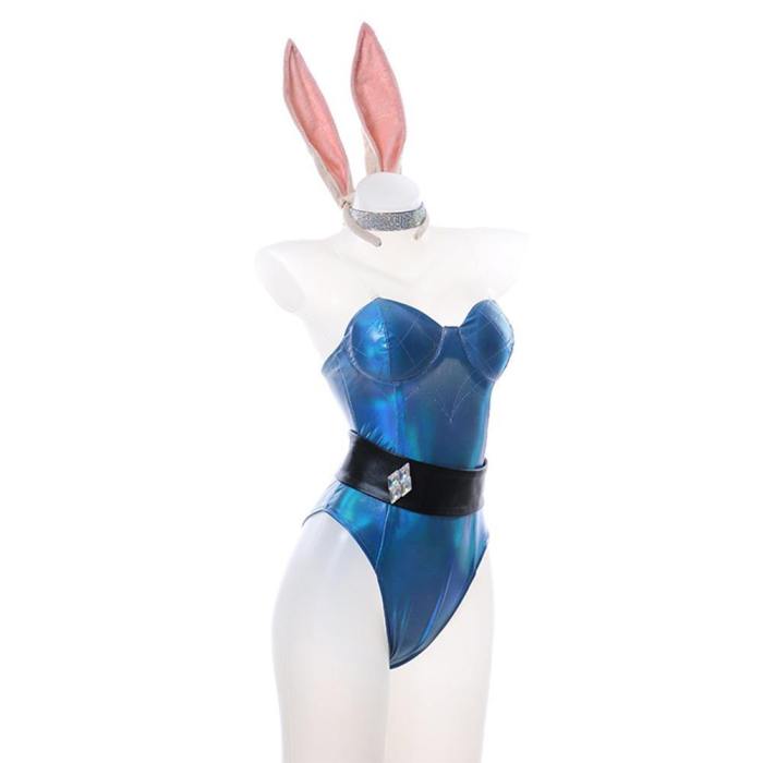 League Of Legends Lol Fox Ahri The Nine-Tailed Fox Bunny Girl Jumpsuit Outfits Halloween Carnival Suit Cosplay Costume