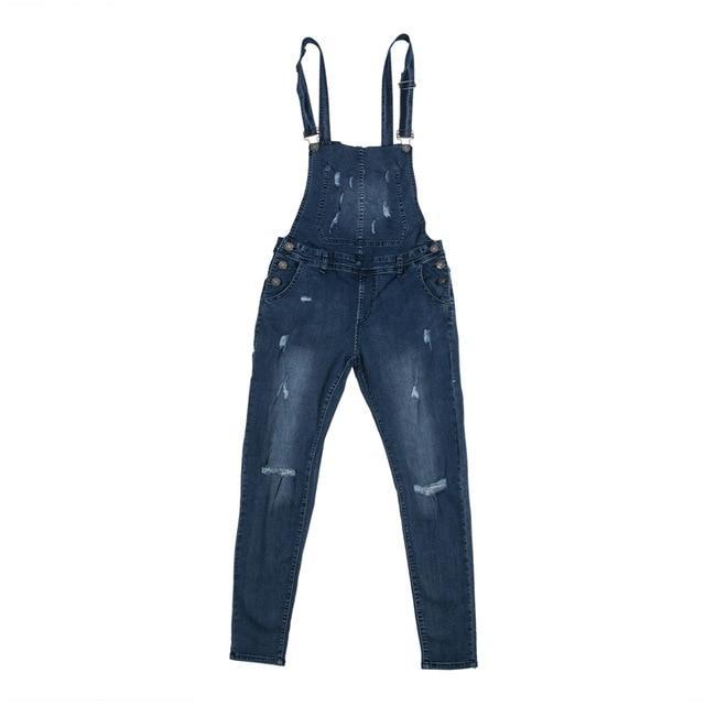Oversize Fashion Men'S Ripped Jeans Jumpsuits Shorts Summer Hi Street Distressed Denim Bib Overalls Suspender Pants