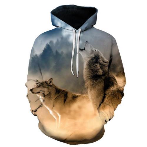 Desert Wolves 3D Sweatshirt Hoodie Pullover